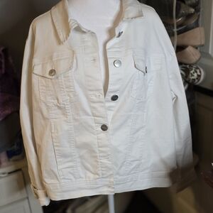 Jones New York White Denim Jacket
